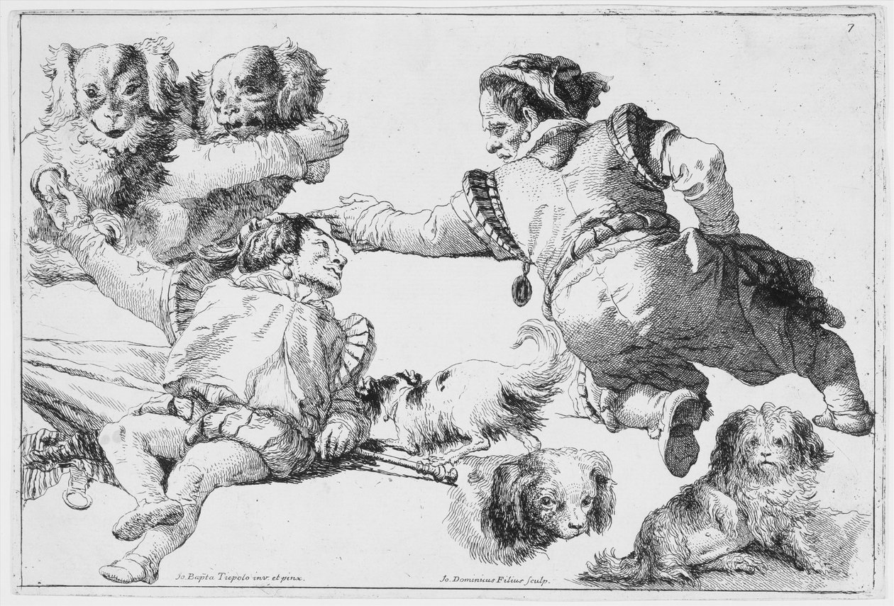 Études de Nains et de Chiens - Giovanni Domenico Tiepolo