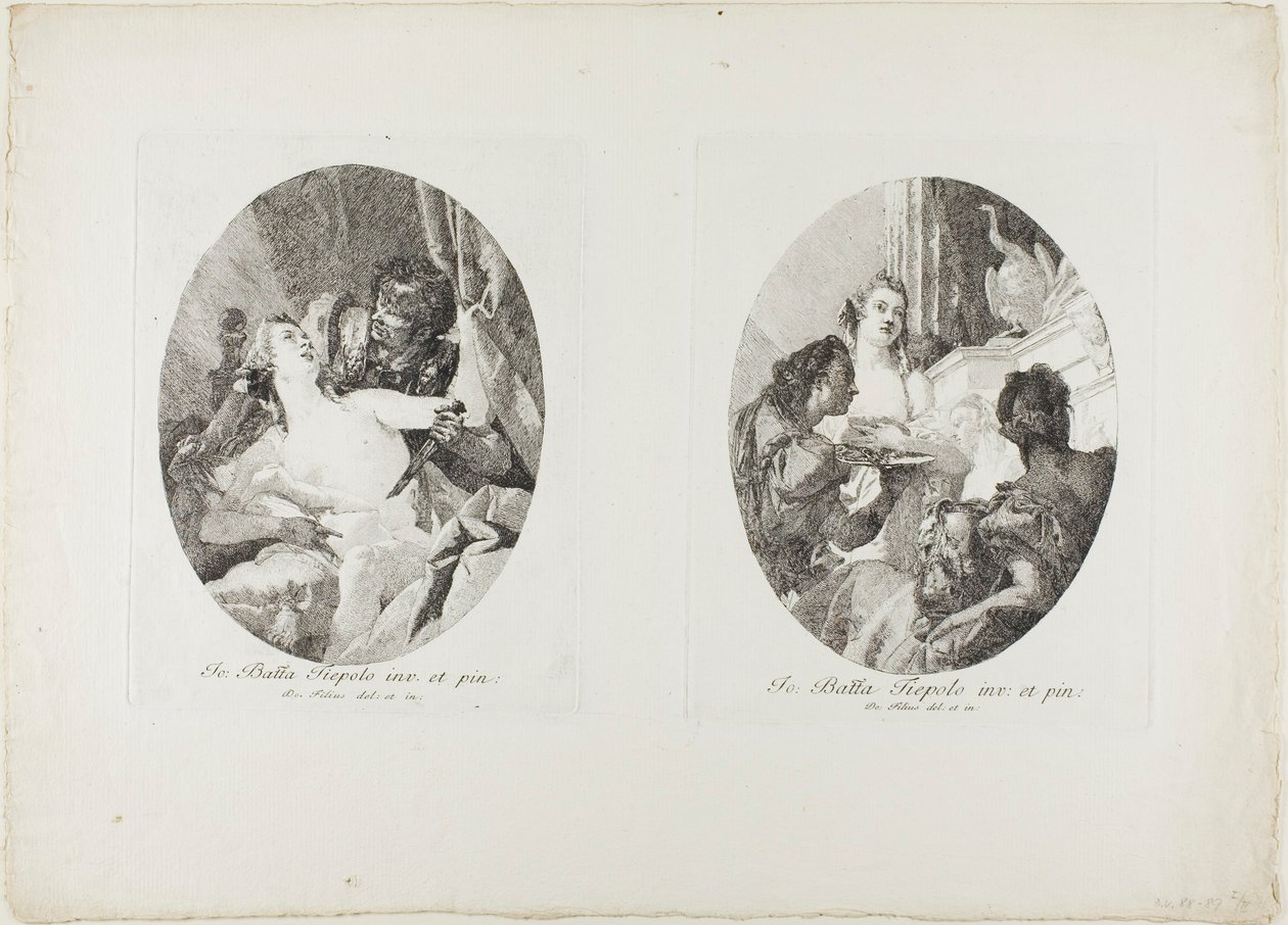 Tarquin et Lucrèce et Cléopâtre honorés de cadeaux - Giovanni Domenico Tiepolo