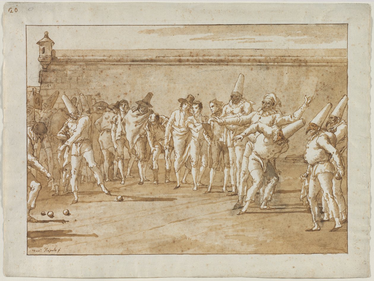 Le jeu de boules, années 1790 - Giovanni Domenico Tiepolo