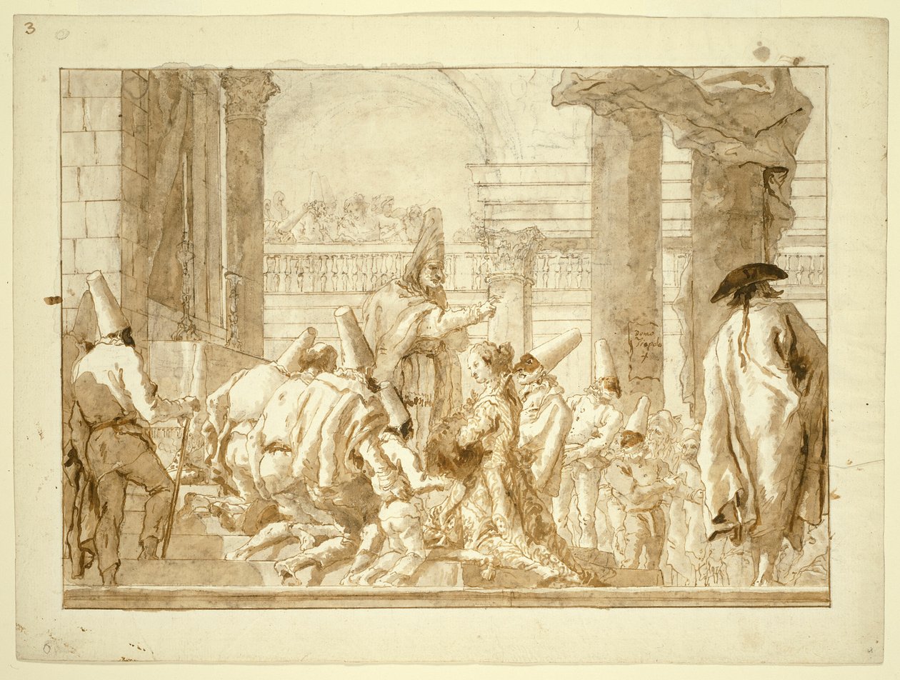 Le mariage du père de Punchinello - Giovanni Domenico Tiepolo
