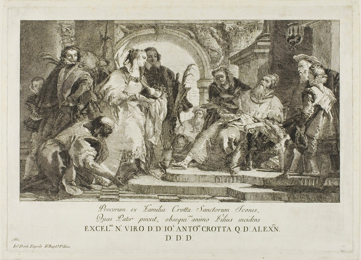 Les saints patrons de la famille Crotta - Giovanni Domenico Tiepolo