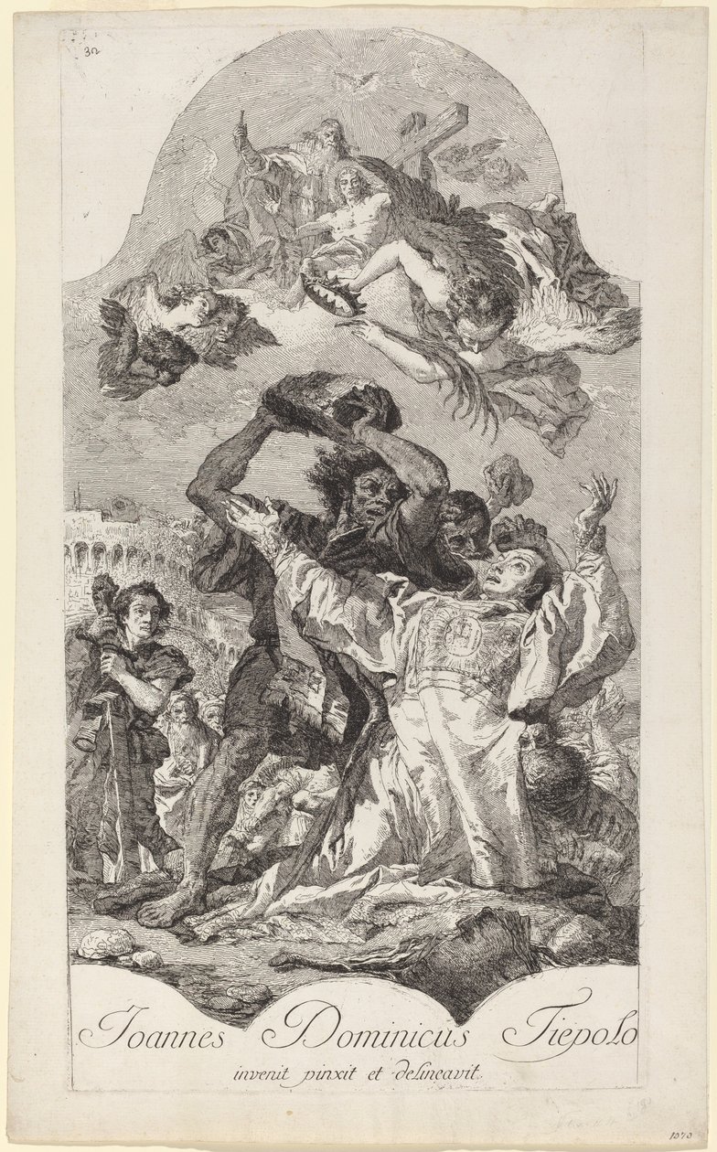 La lapidation de Saint Étienne - Giovanni Domenico Tiepolo