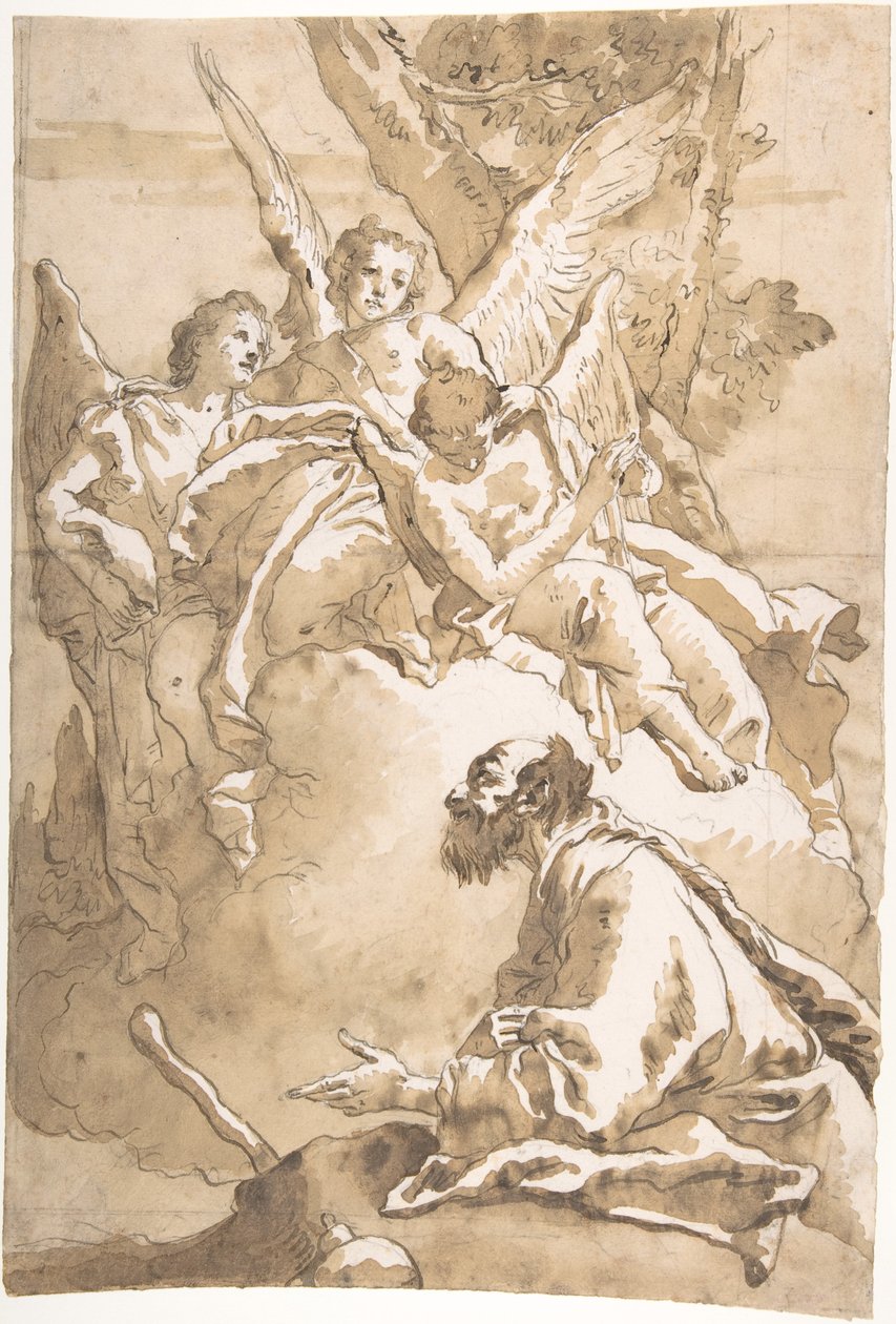 Les trois anges apparaissant à Abraham près des chênes de Mamré - Giovanni Domenico Tiepolo