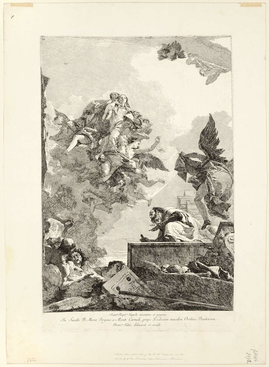 La Vierge apparaissant à Saint Simon Stock - Giovanni Domenico Tiepolo