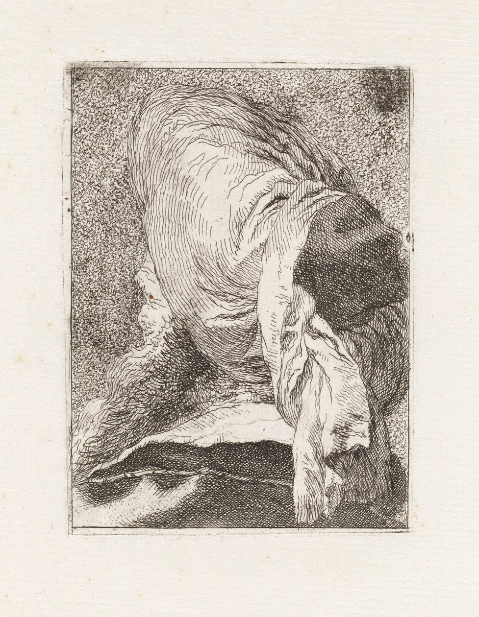 Turc vu de dos, de la Raccolta di Teste (Collection de têtes) - Giovanni Domenico Tiepolo