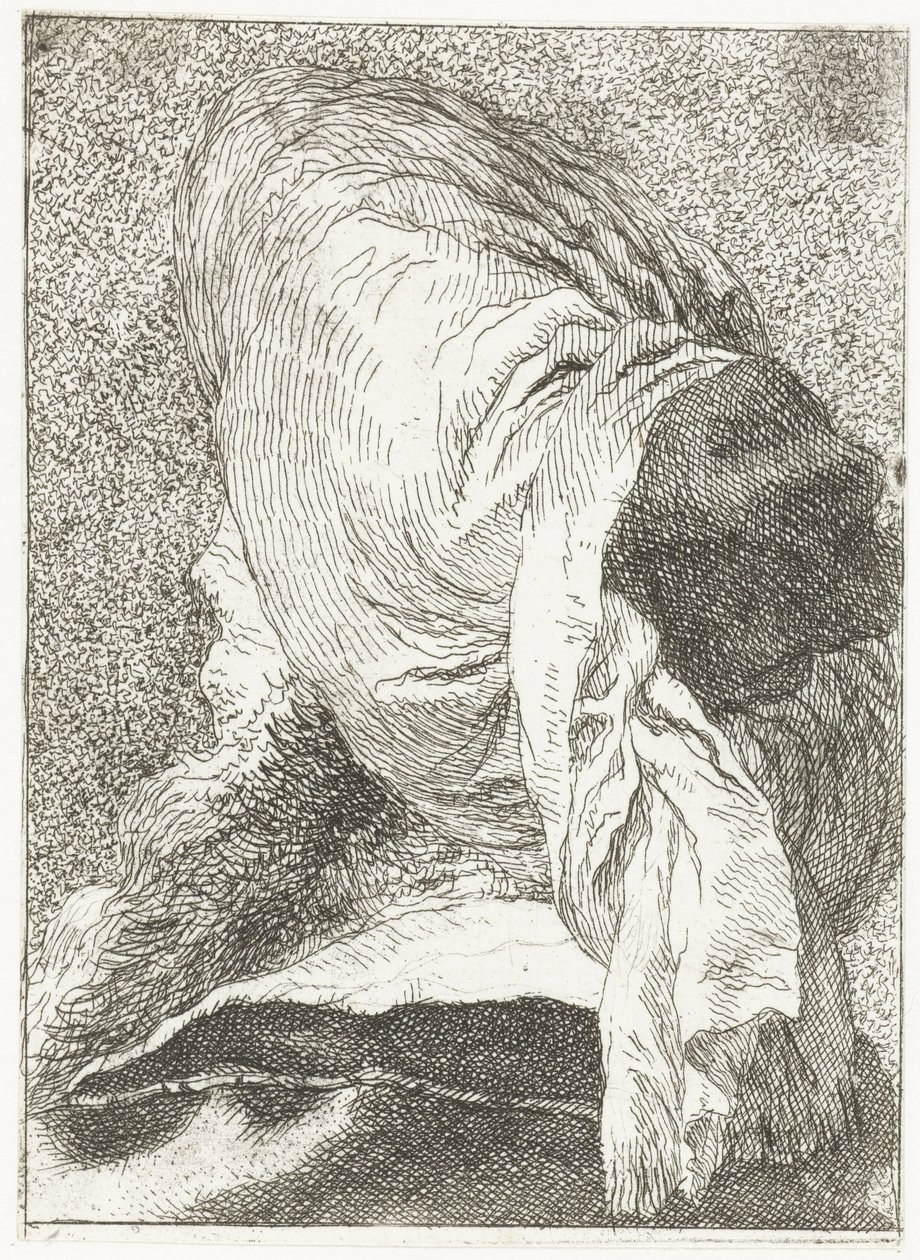 Homme turc avec turban tourné de côté - Giovanni Domenico Tiepolo