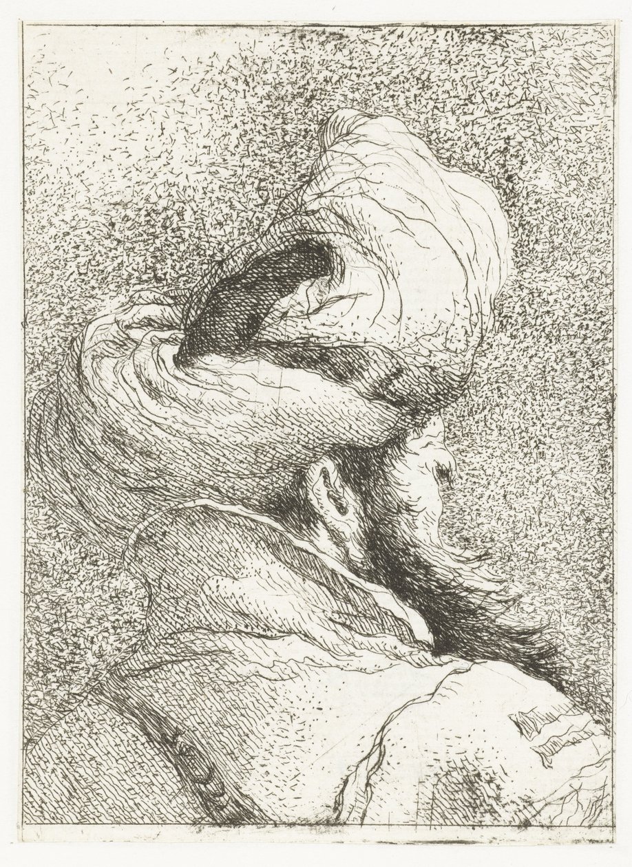 Un homme turc portant un turban - Giovanni Domenico Tiepolo