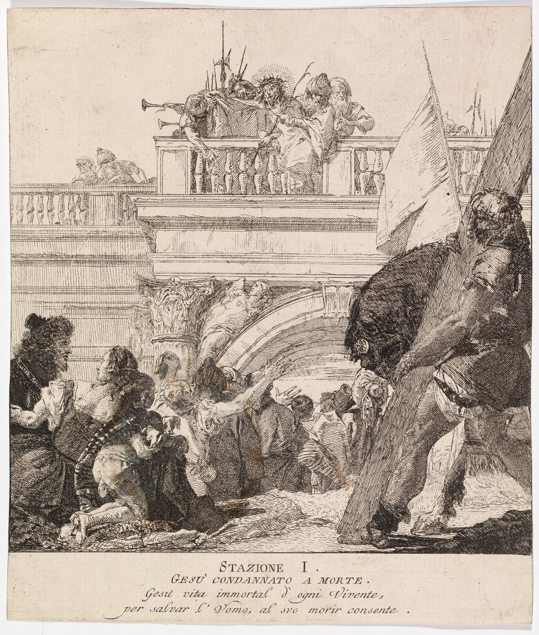 Via crucis - Station I. Jésus est condamné à mort - Giovanni Domenico Tiepolo
