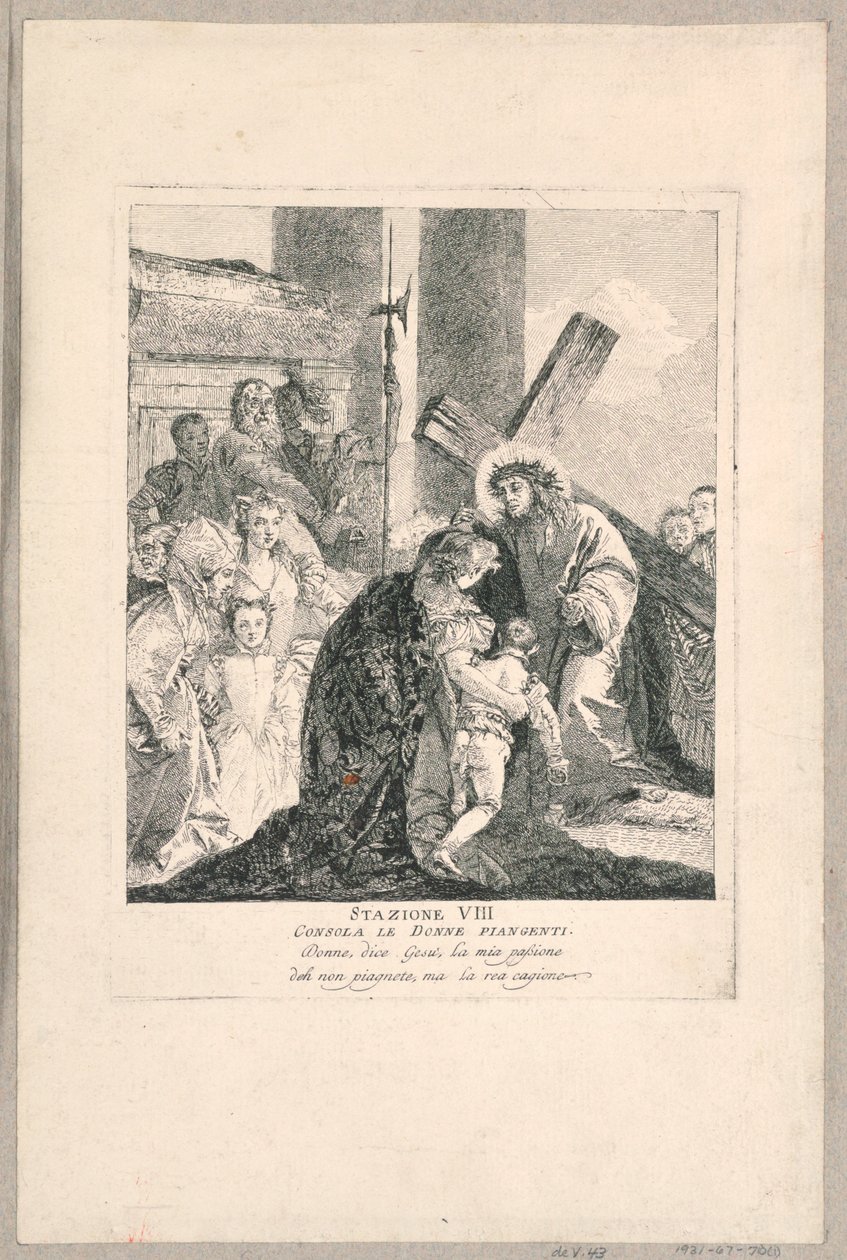 Via crucis - Station VIII, Il console les femmes en pleurs - Giovanni Domenico Tiepolo