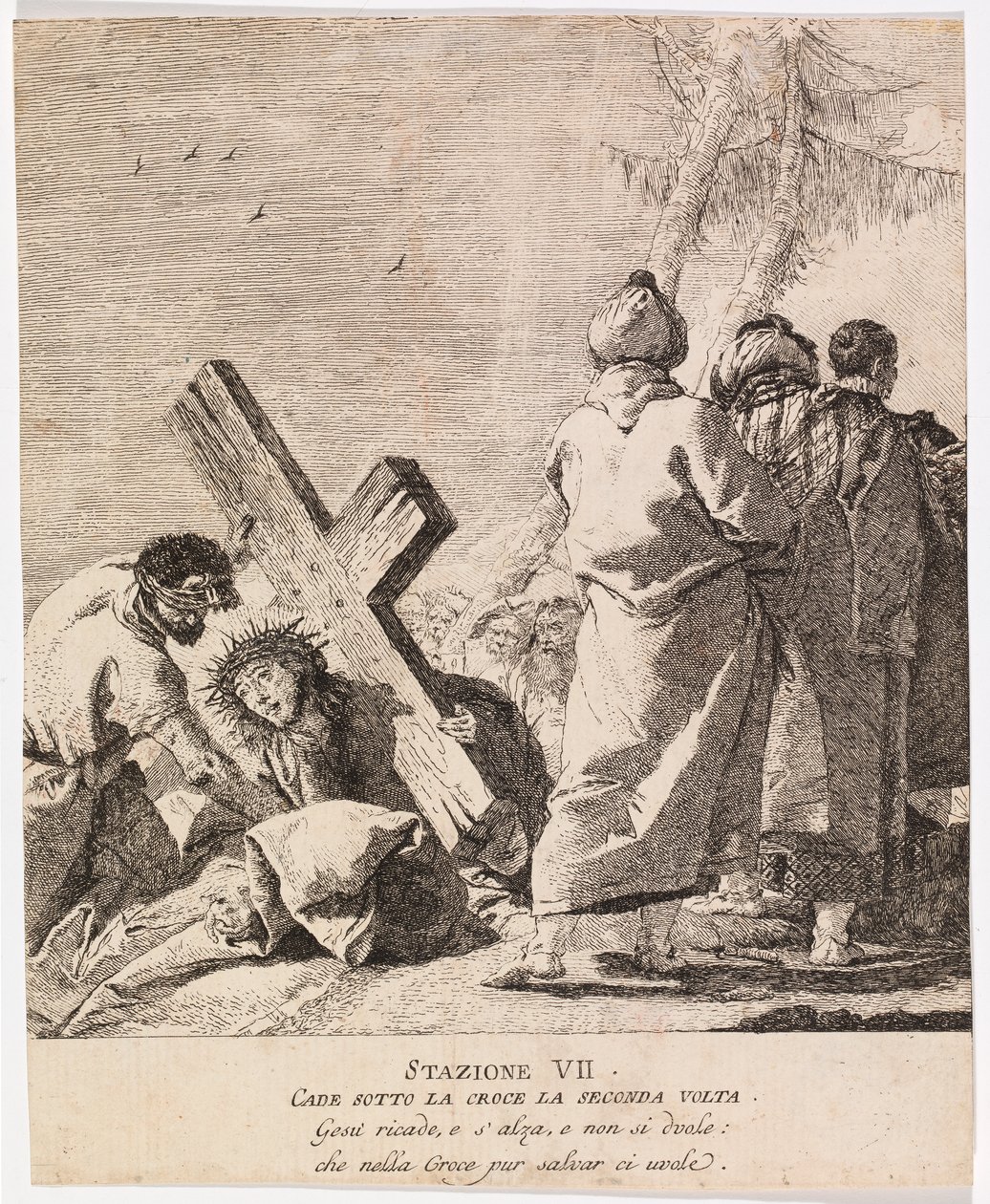 Via crucis - Station VII. Jésus tombe pour la deuxième fois - Giovanni Domenico Tiepolo