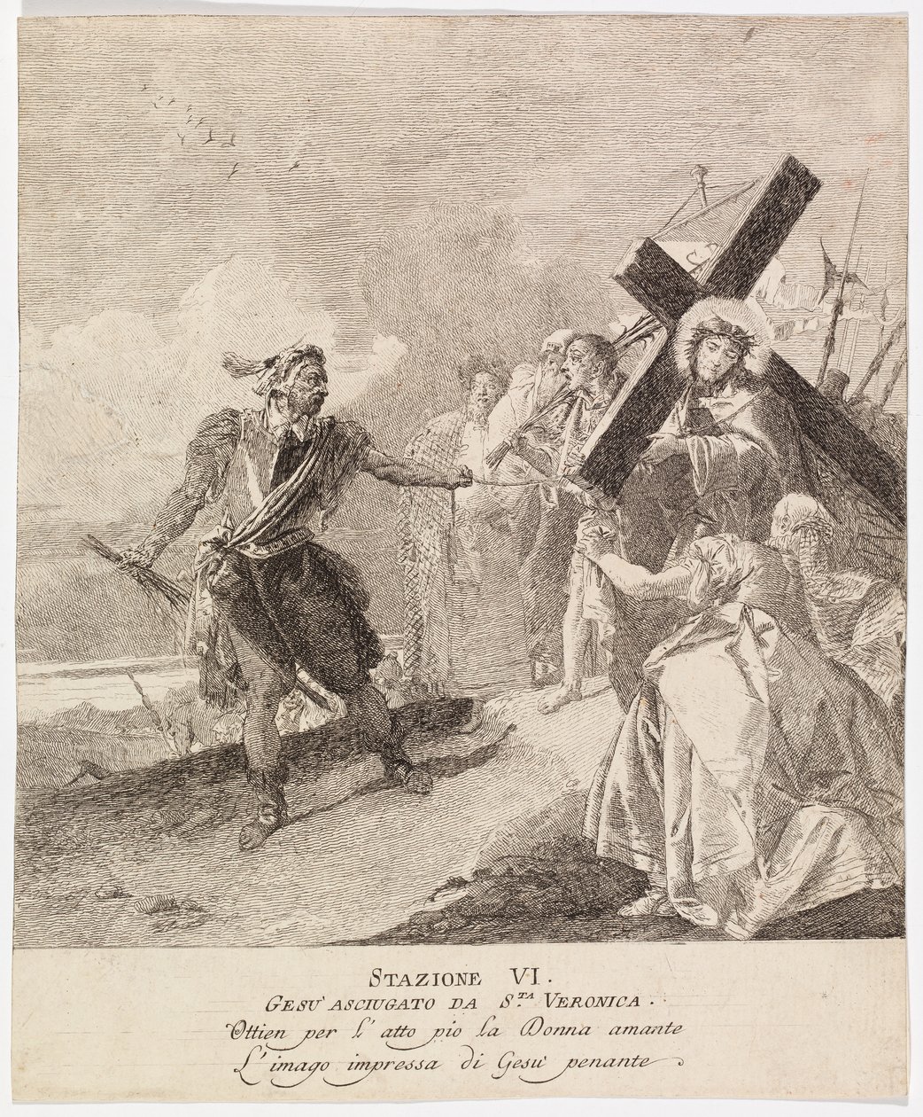 Via crucis - Station VI. Véronique essuie le visage de Jésus - Giovanni Domenico Tiepolo