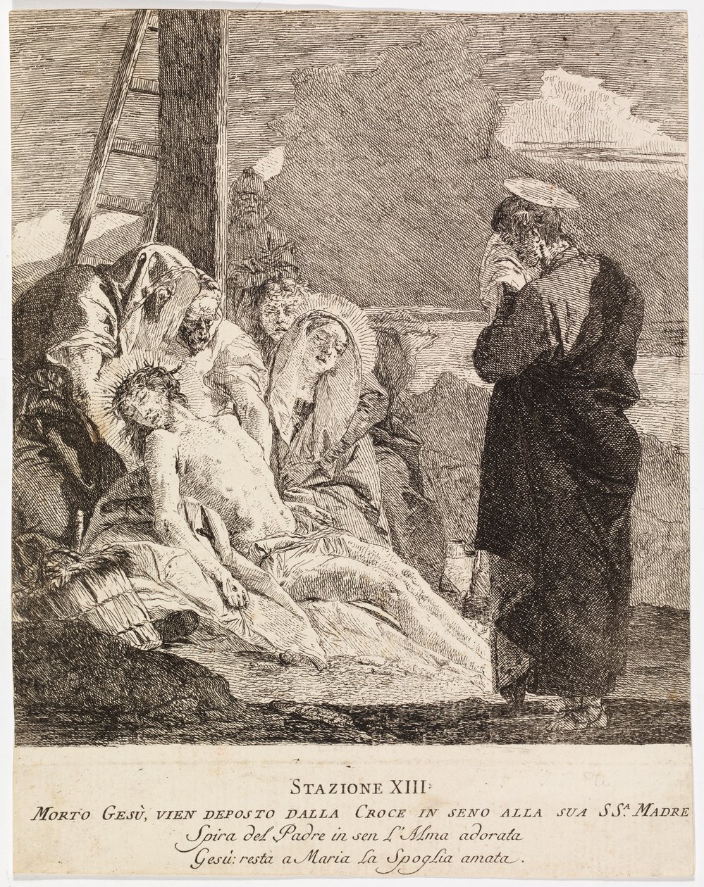 Via crucis - Station XIII. Jésus est descendu de la croix - Giovanni Domenico Tiepolo