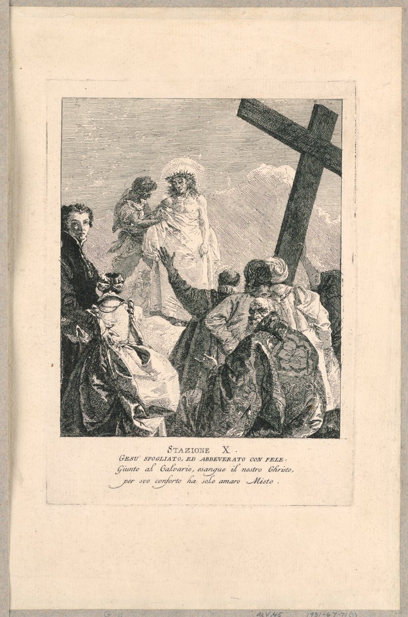 Via crucis - Station X, Jésus dépouillé - Giovanni Domenico Tiepolo