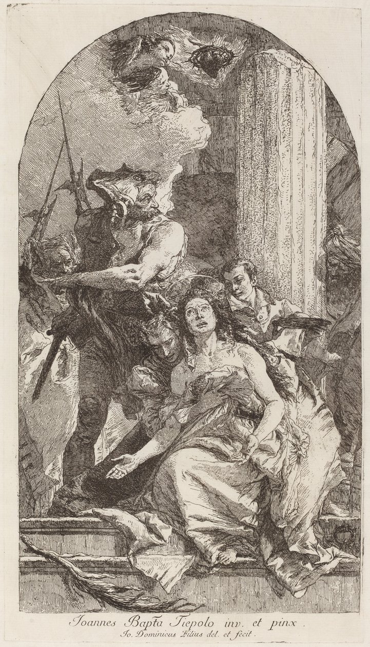 Le martyre de Sainte Agathe - Giovanni Domenico Tiepolo after Giovanni Battista Tiepolo