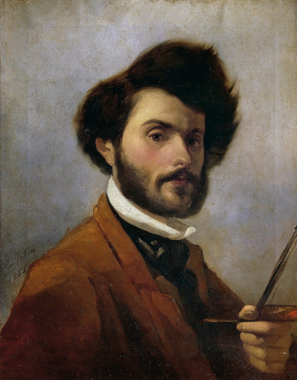 Italie, Florence, Autoportrait à 29 ans - Giovanni Fattori