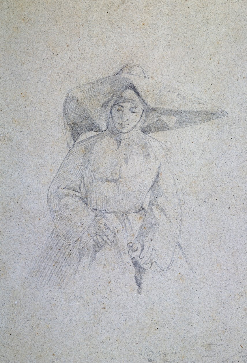 Étude de nonne pour Le Camp italien à la bataille de Magenta par Giovanni Fattori - Giovanni Fattori