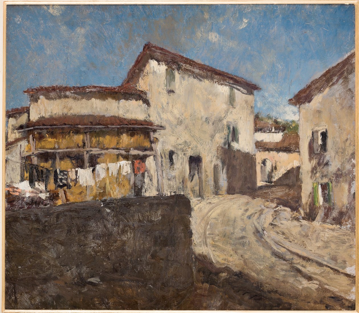 Route de campagne et maisons - Giovanni Forghieri