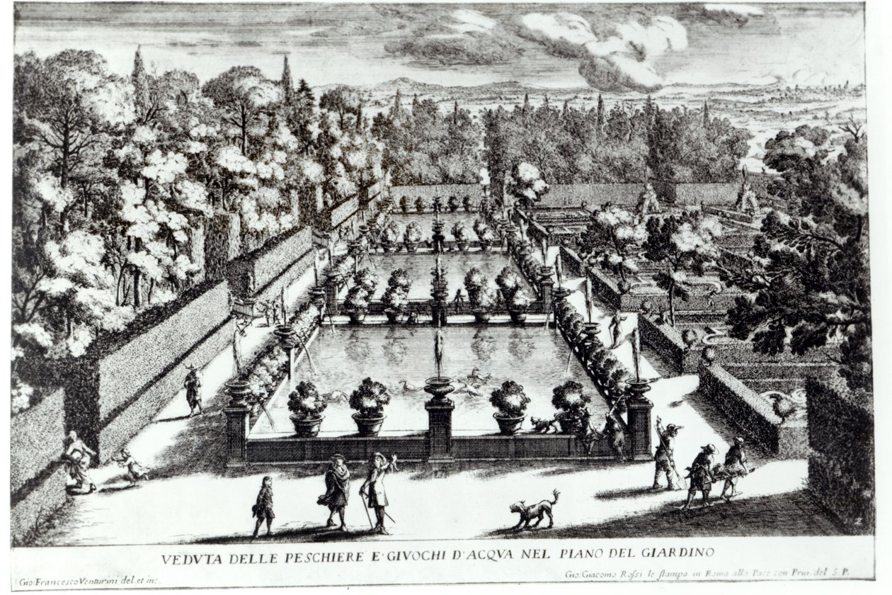 Étangs à poissons à la Villa d