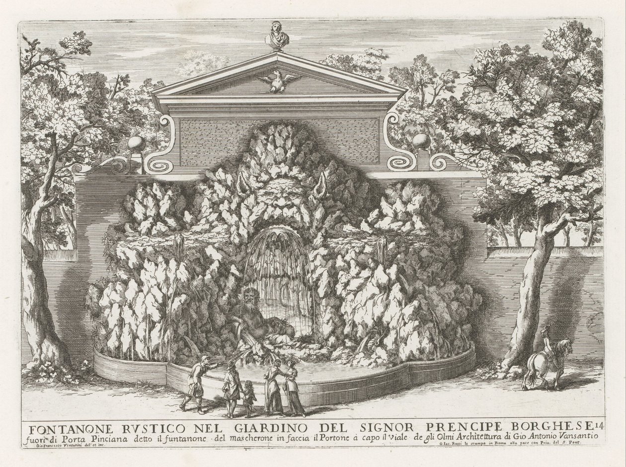 Fontaine dans la Villa Borghese à Rome - Giovanni Francesco Venturini