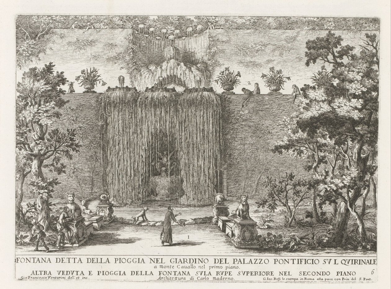 Fontaine dans les jardins du Palazzo del Quirinale à Rome - Giovanni Francesco Venturini