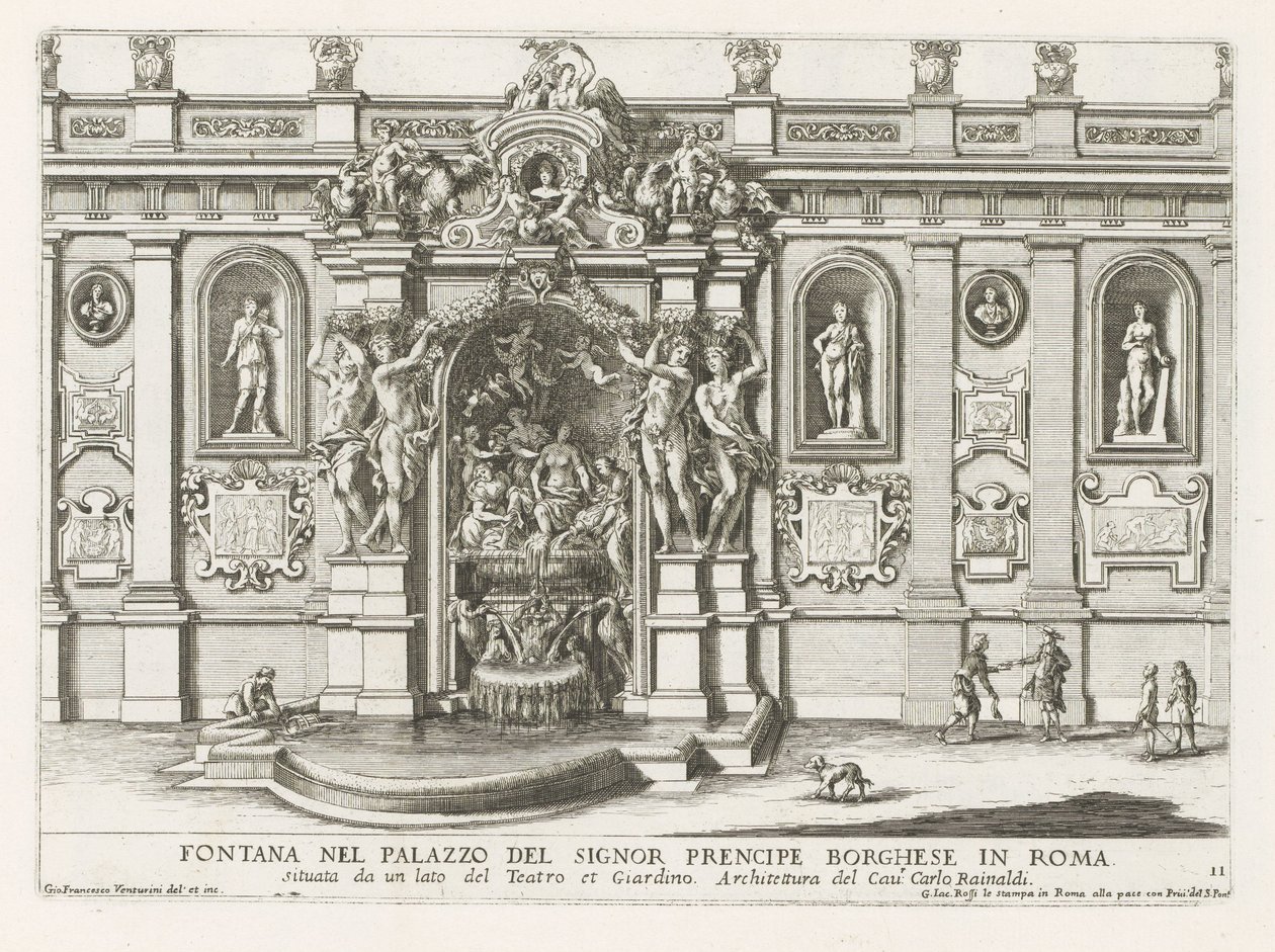 Nymphaeum dans la cour du Palazzo Borghese à Rome - Giovanni Francesco Venturini