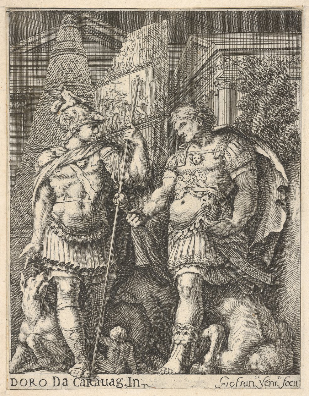Deux soldats romains, XVIIe siècle - Giovanni Francesco Venturini