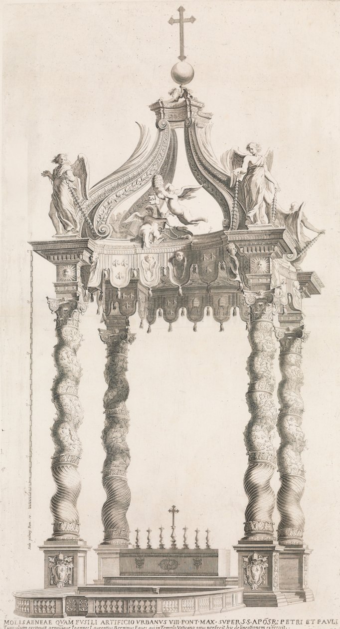 Vue isolée du baldaquin de Bernini. Planche 39 de l