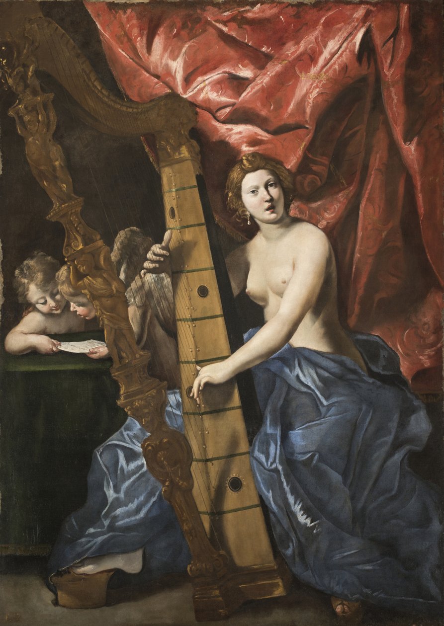 Vénus jouant de la harpe - Giovanni Lanfranco