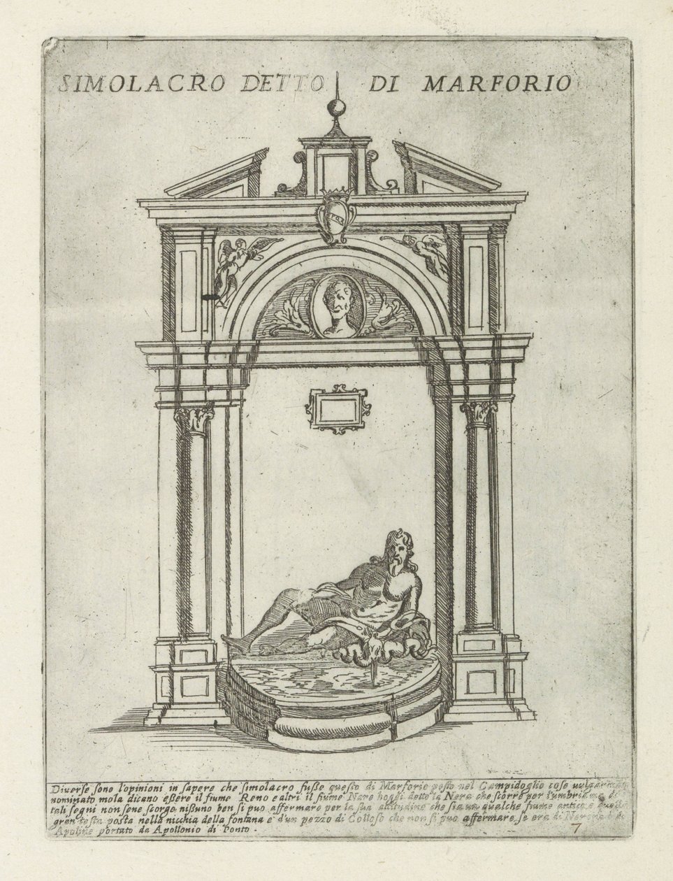 Fontaine avec la statue de Marforio - Giovanni Maggi