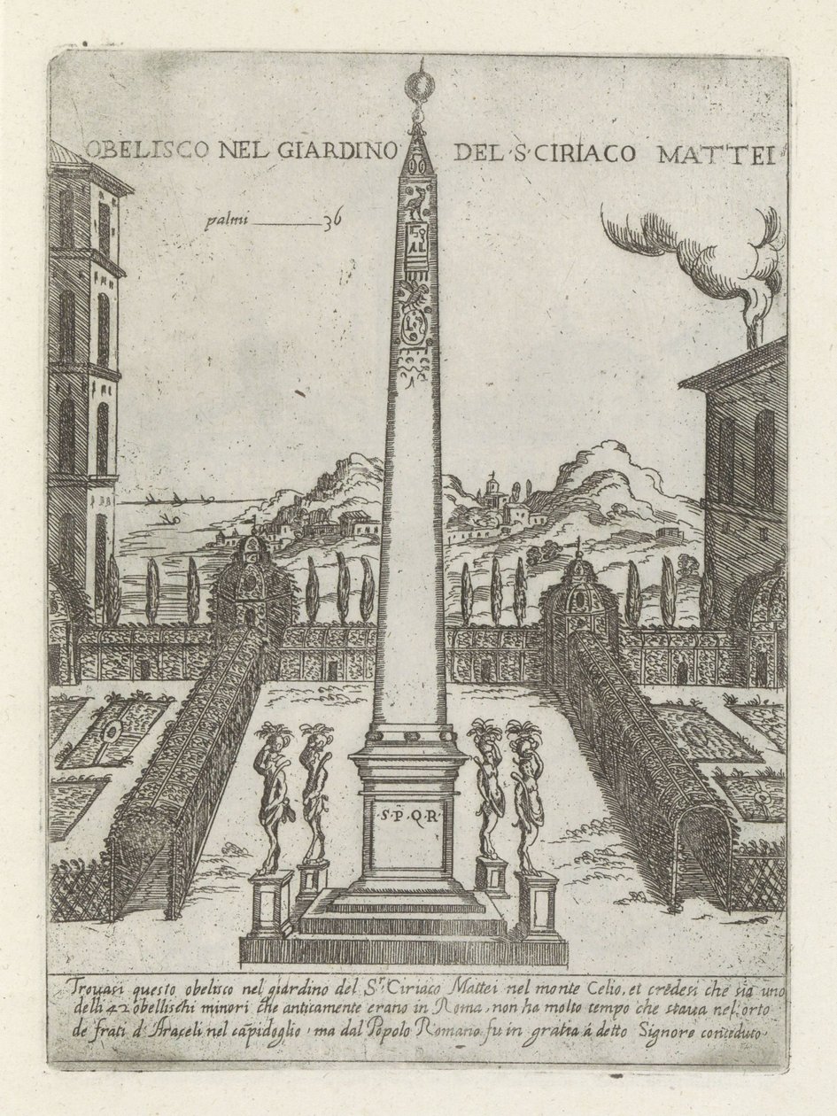 Obélisque dans le jardin de Ciriaco Mattei - Giovanni Maggi