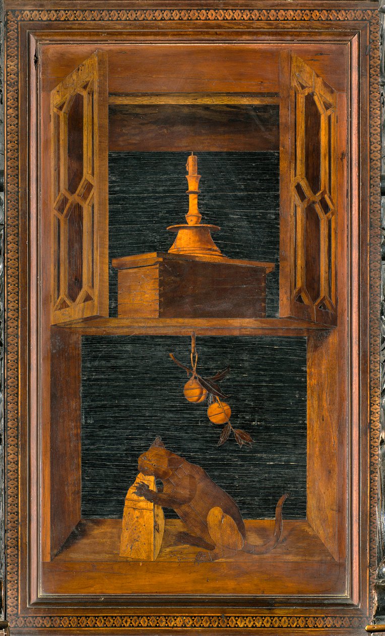 Chœur canonial en bois, Incrusté par Giovanni Maria Platina 1484, Stalle supérieure - Giovanni Maria Platina
