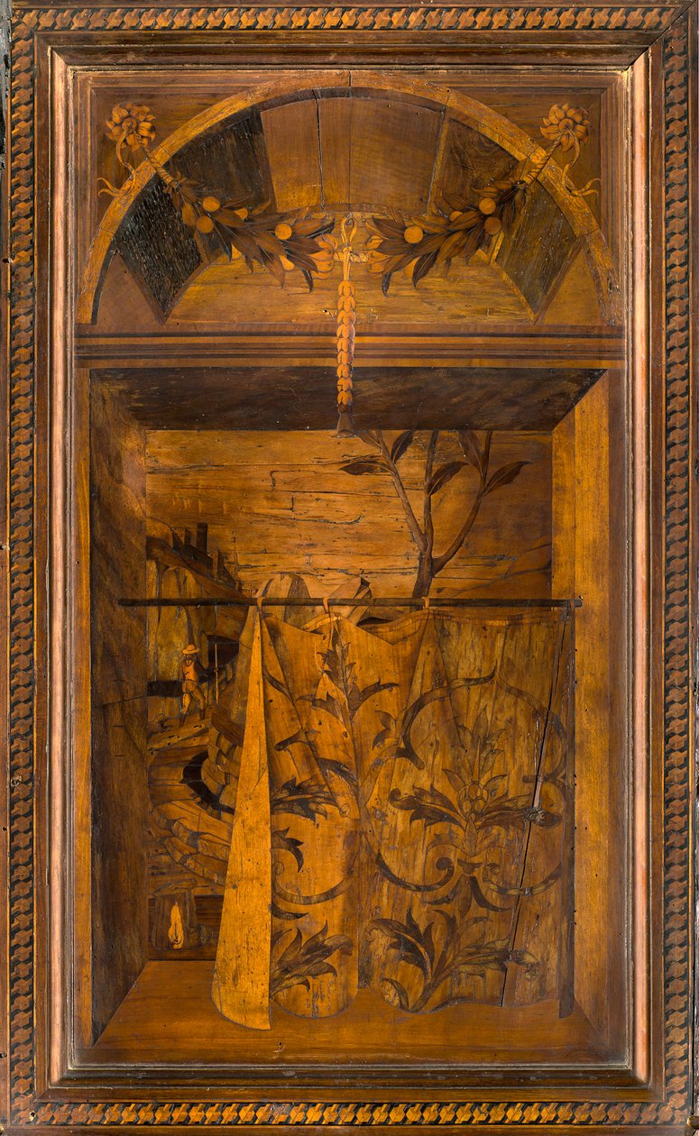 Chœur canonial en bois, Incrusté par Giovanni Maria Platina 1484, Stalle supérieure - Giovanni Maria Platina