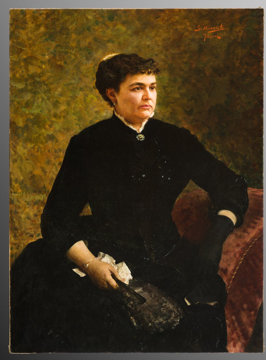 Femme tenant un mouchoir - Giovanni Muzzioli