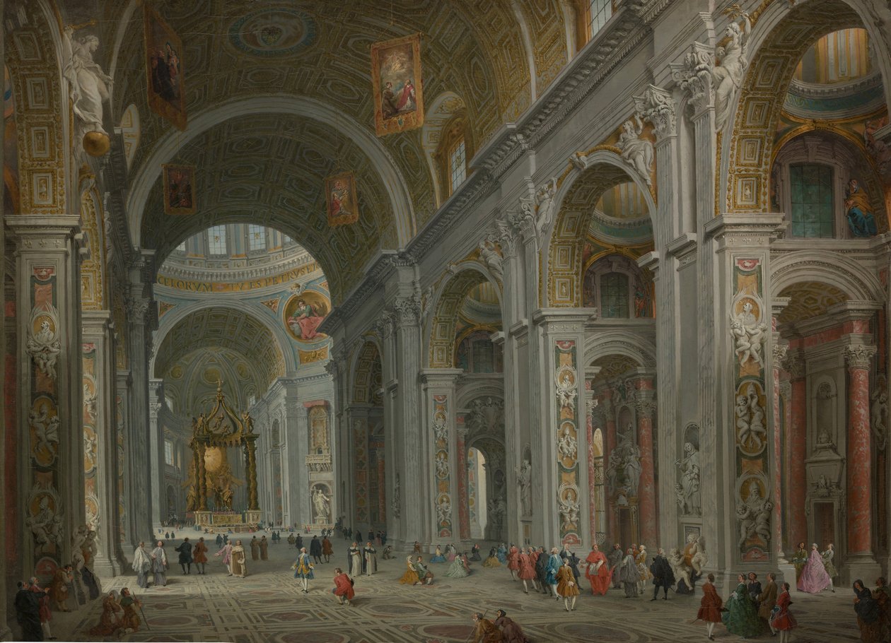 Intérieur de Saint-Pierre, Rome, après 1754 - Giovanni Paolo Panini