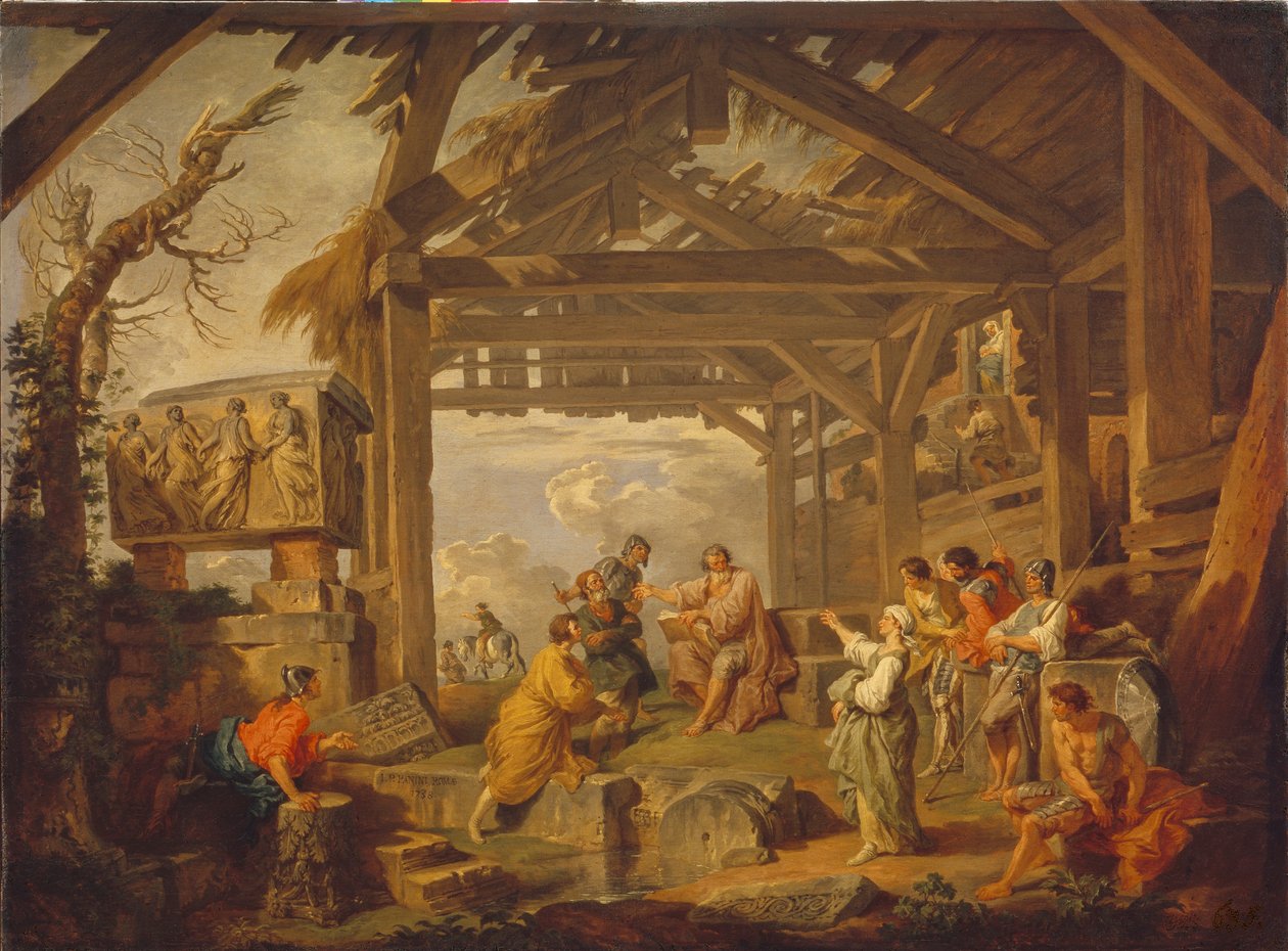 Sibylle de Cumes prophétisant la naissance du Christ, 1738 - Giovanni Paolo Pannini