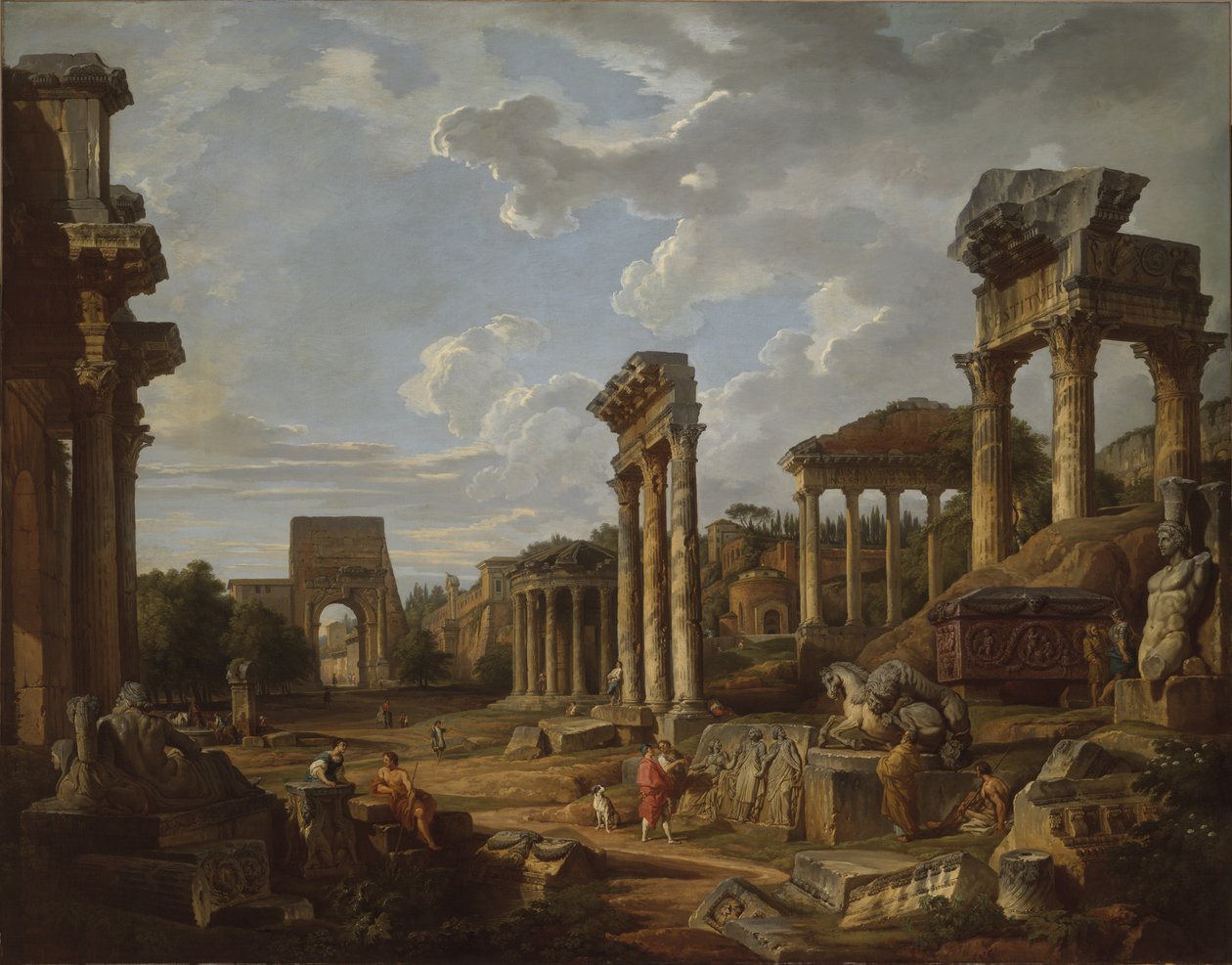 Un caprice du Forum romain, 1741 - Giovanni Paolo Pannini