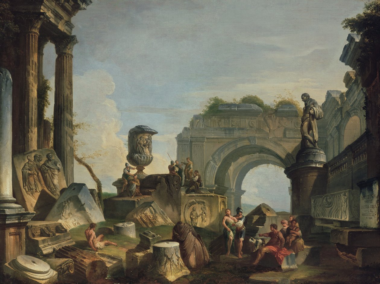 Scène classique avec figures - Giovanni Paolo Pannini