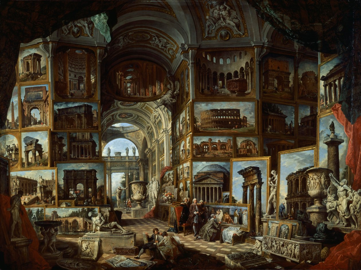 Galerie imaginaire de vues de la Rome antique, vers 1756 - Giovanni Paolo Pannini