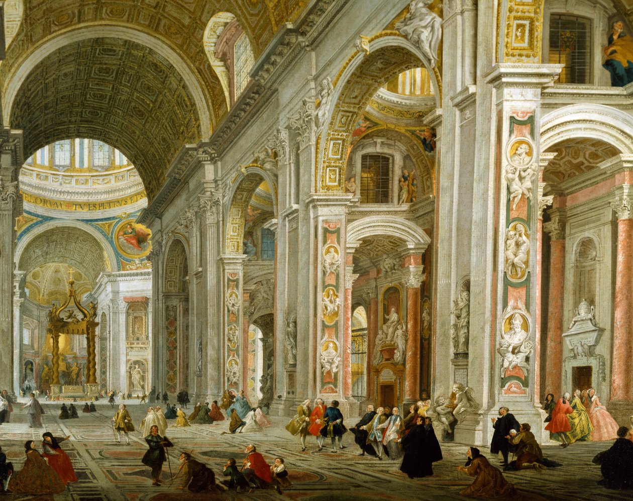 Intérieur de la Basilique Saint-Pierre - Giovanni Paolo Pannini