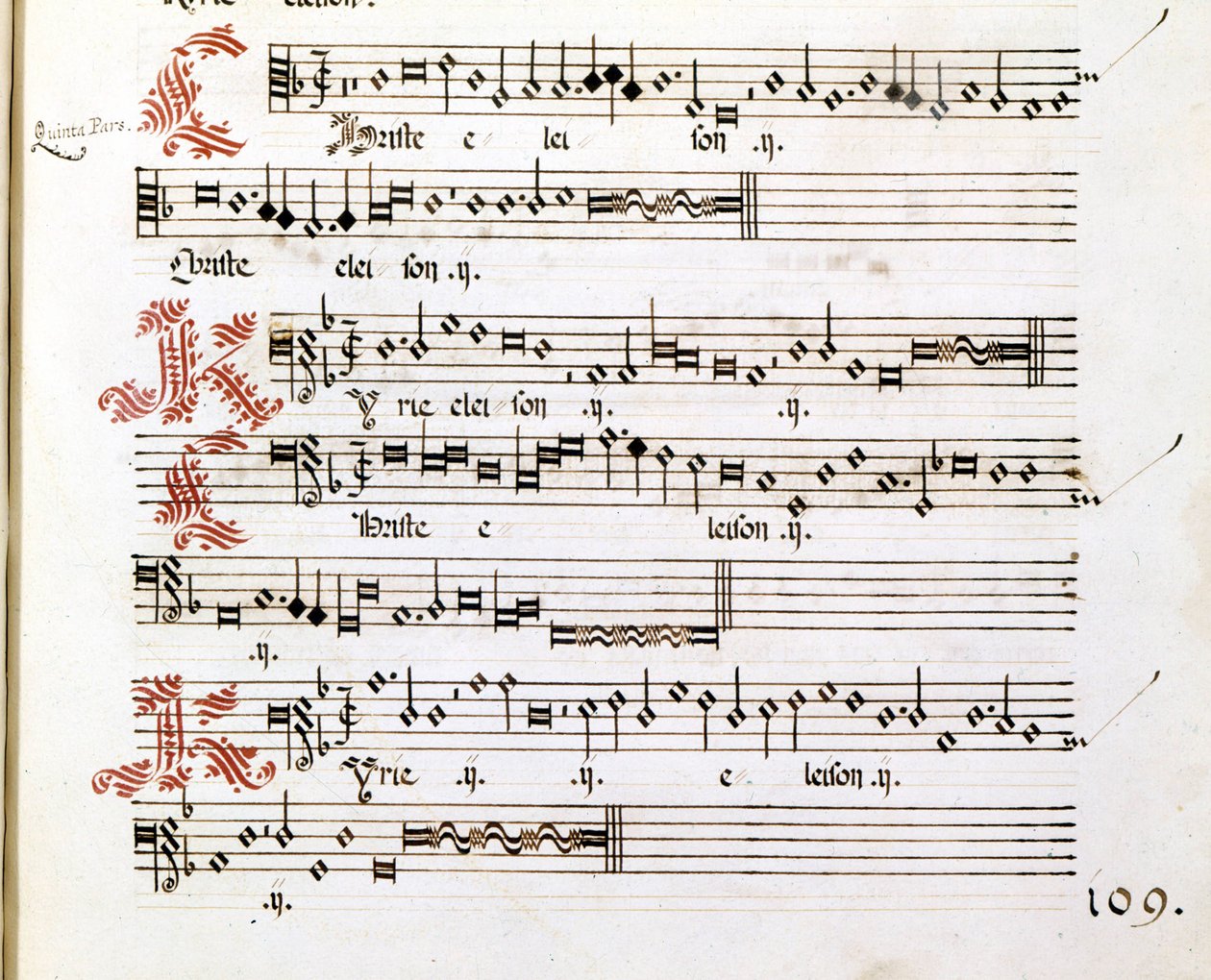 Kyrie manuscrit des «Messes de Mantoue» de Giovanni Pierluigi da Palestrina - Giovanni Pierluigi da (after) Palestrina