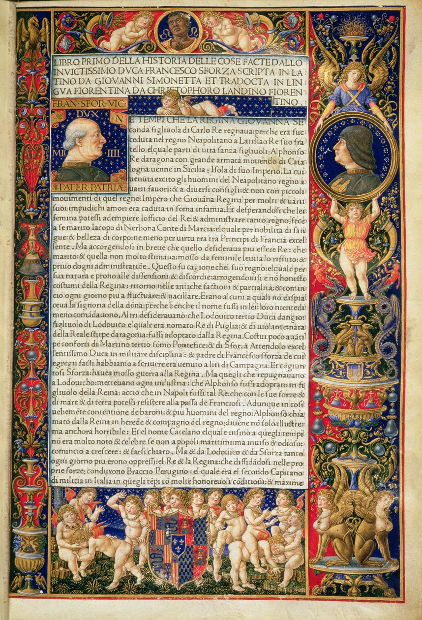 Frontispice de la copie de luxe de 