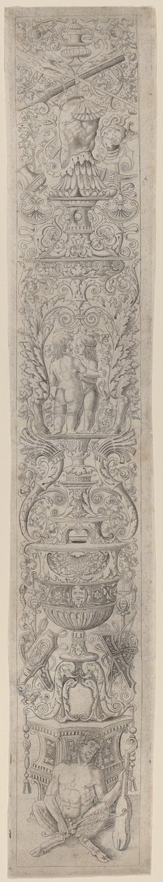 Panneau ornemental : Satyre tenant un violon - Giovanni Pietro Birago and Zoan Andrea
