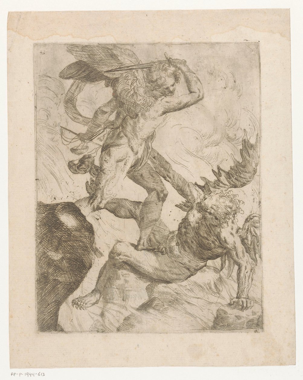 Archange Michel combattant le diable - Giovanni Pietro Possenti