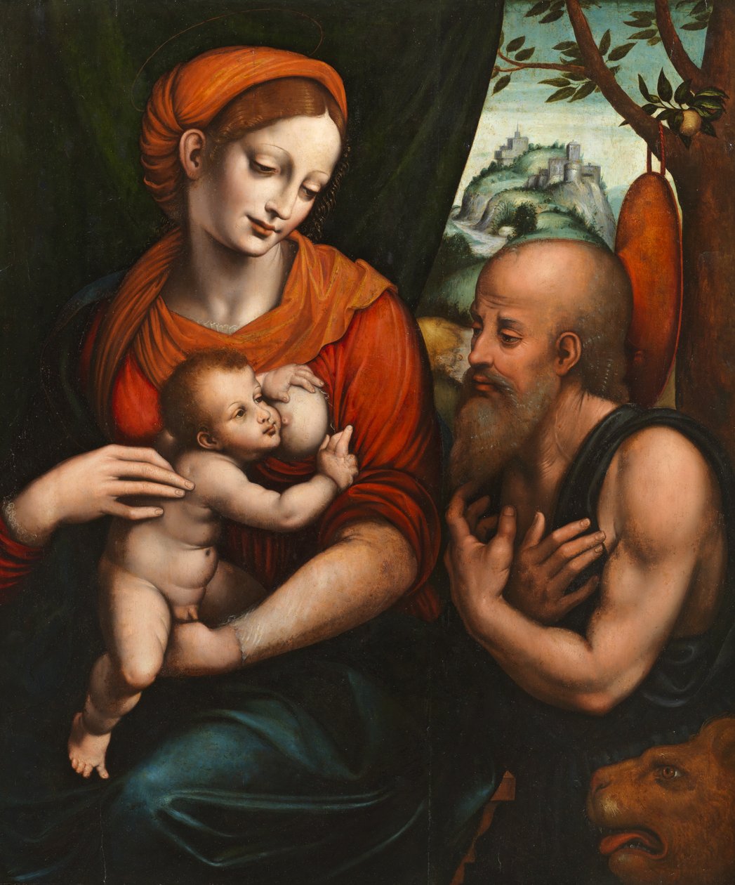 Vierge et Enfant avec Saint Jérôme - Giovanni Pietro Rizzoli (attr. to) Giampietrino