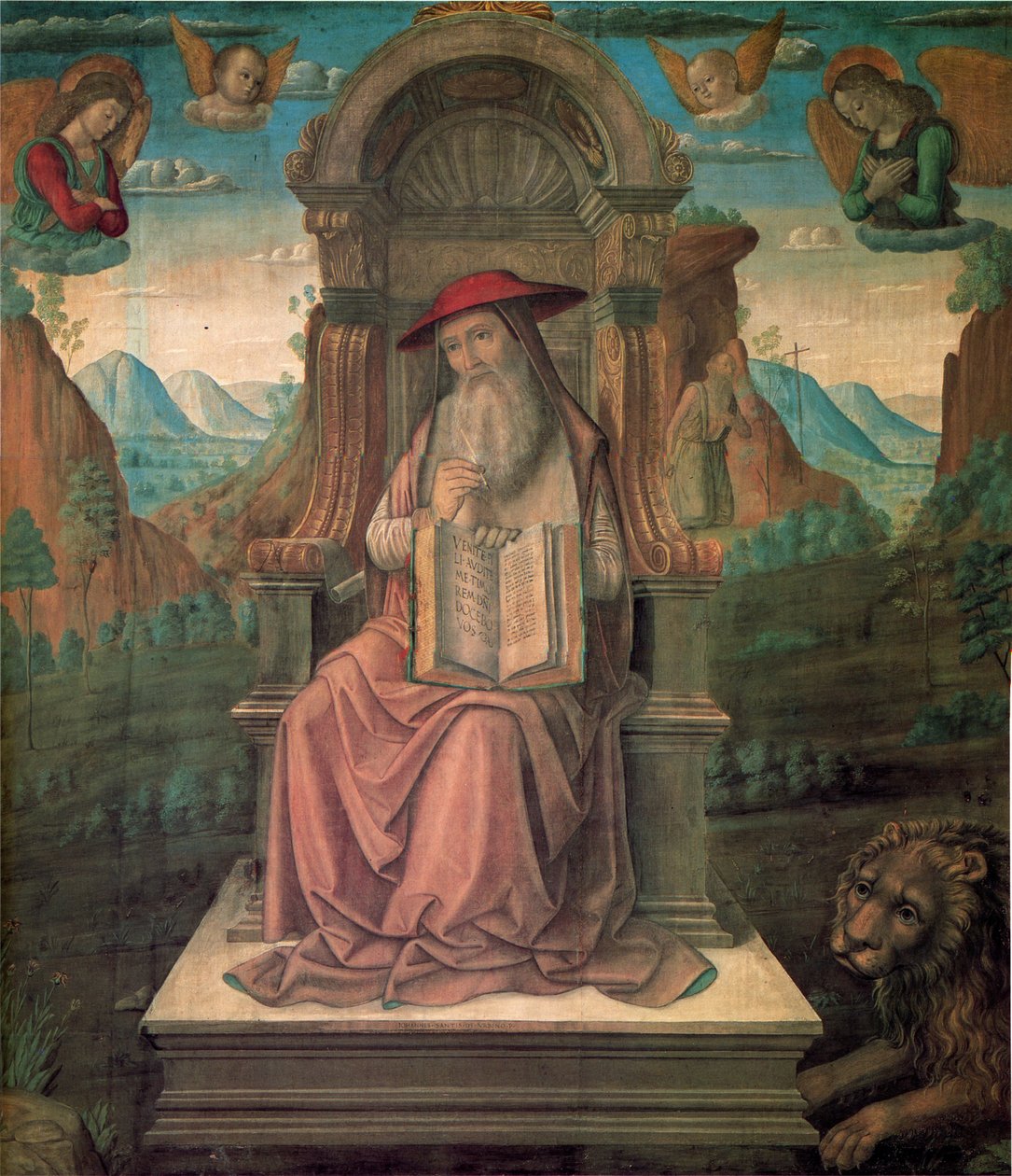 Saint Jérôme en trône, ca 1475 - Giovanni Santi