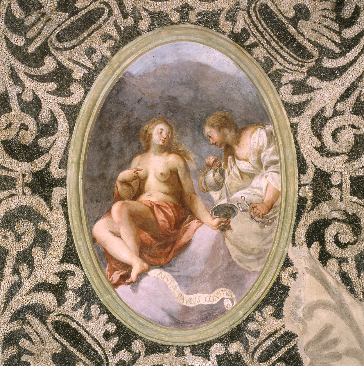 Figures féminines, plafond de la grotte - Giovanni Stefano Danedi