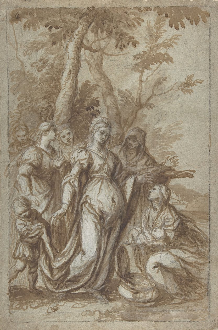 La découverte de Moïse - Giovanni Stefano Danedi