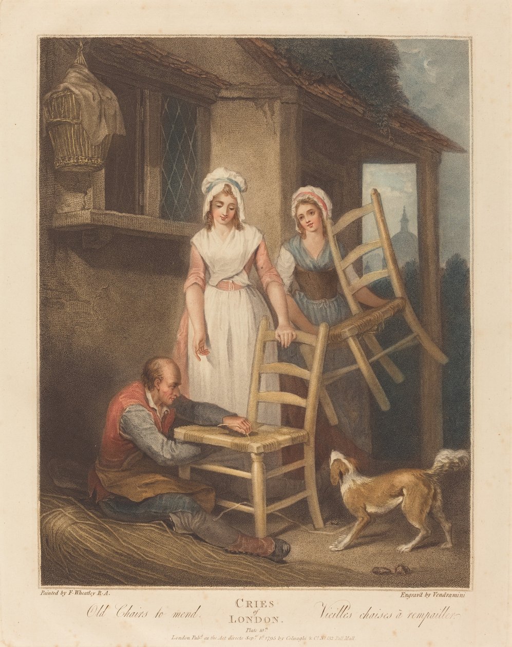 Vieilles chaises à réparer - Giovanni Vendramini after Francis Wheatley