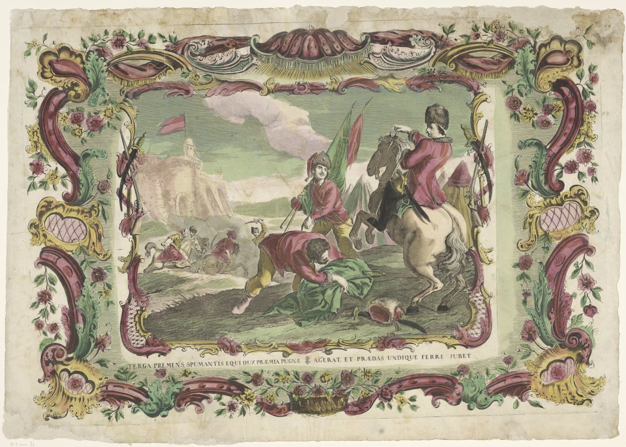 Soldats dans une bataille pour un fort - Giovanni Volpato (possibly)