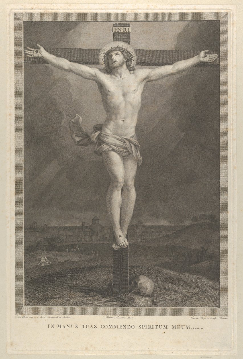 Christ crucifié sur la croix, un crâne à la base, vers 1770-1803 - Giovanni Volpato